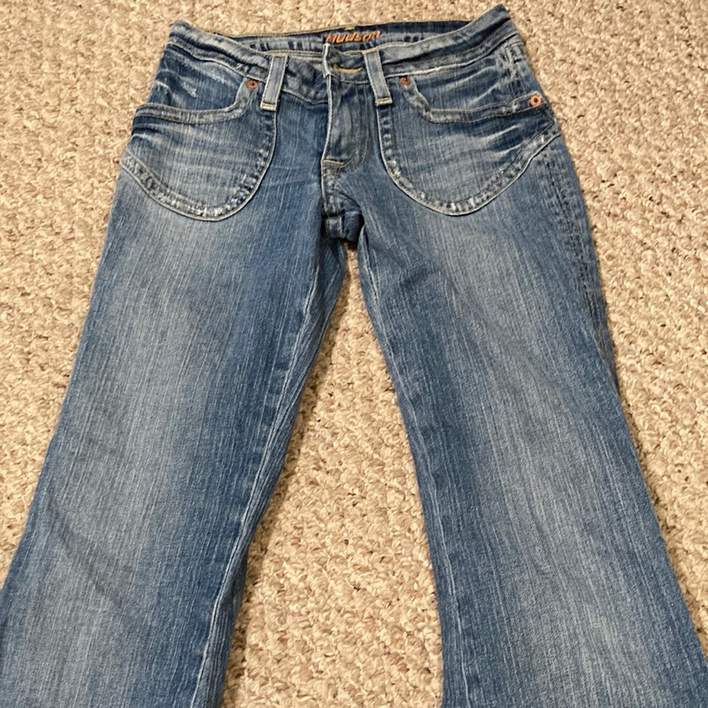 Hudson Jeans Women's Blue Flare Wide Leg Jeans
